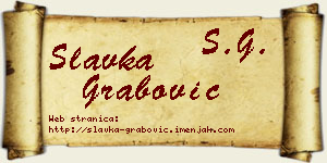 Slavka Grabović vizit kartica